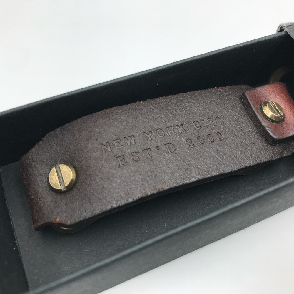 DQM Dave’s Quality Meat genuine leather & brass keychain